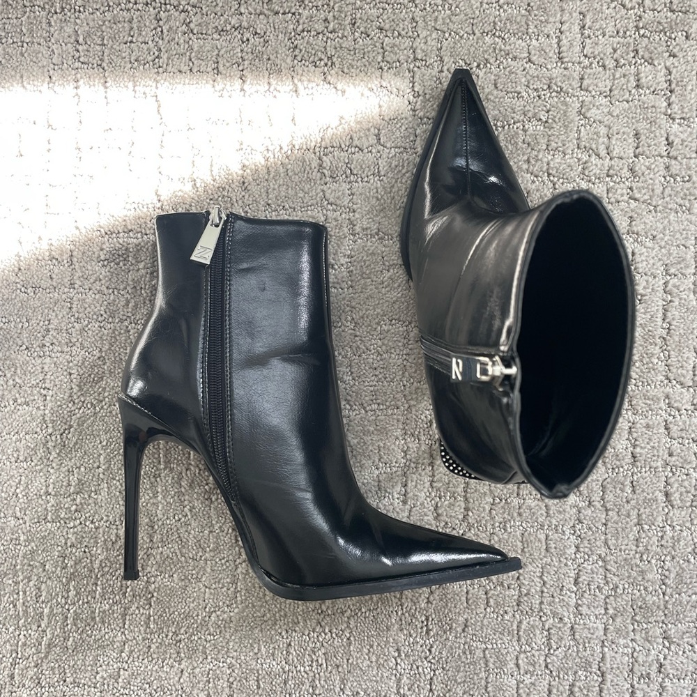 Zara Black Stiletto Ankle Boots